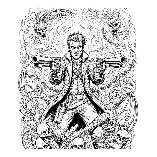 The gunman from hell - Vector file