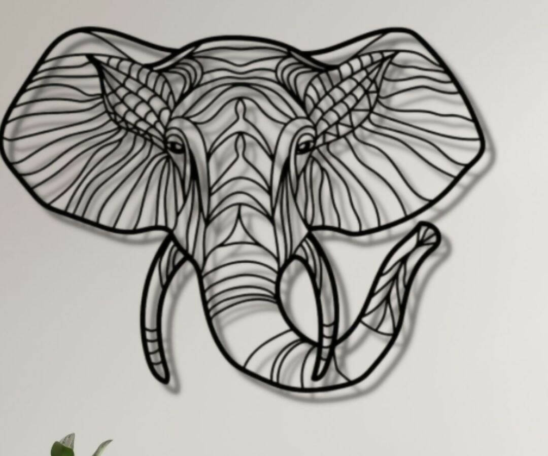 Elephant Head wall decal